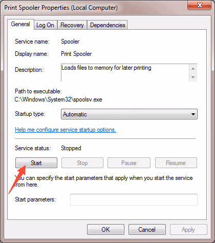 Restart Print Spooler Service