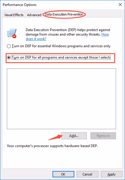 Data Execution Prevention