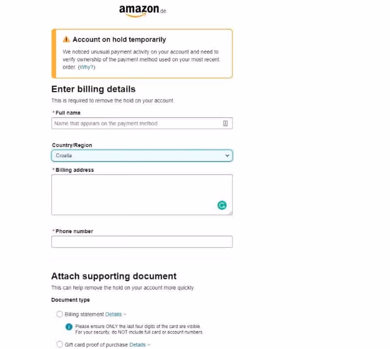 upload all the required documents to amazon