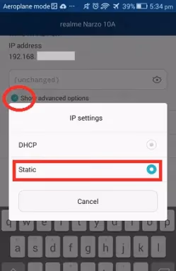 Change Ip Settings From Dhcp To Static