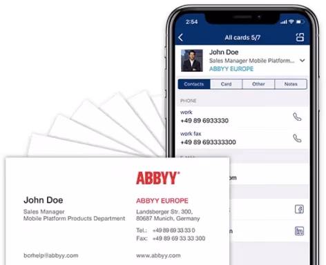 Abbyy Business Card Reader