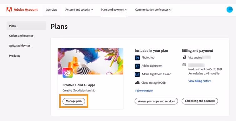 Cancel Free Trial on Adobe CC or Its Subscription Plan