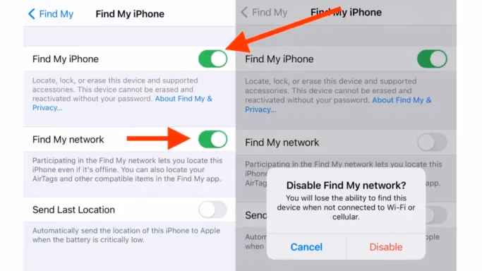 Turn Off Find My Iphone