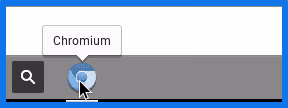 go to the Chromium icon located in the taskbar