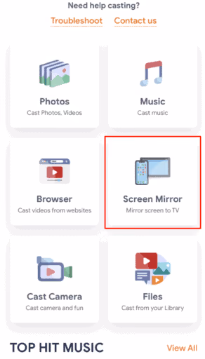Screen Mirror on Chromecast Streamer