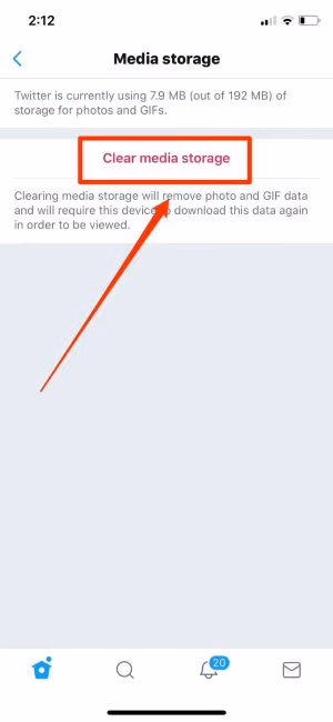 Clear media storage or Clear web storage