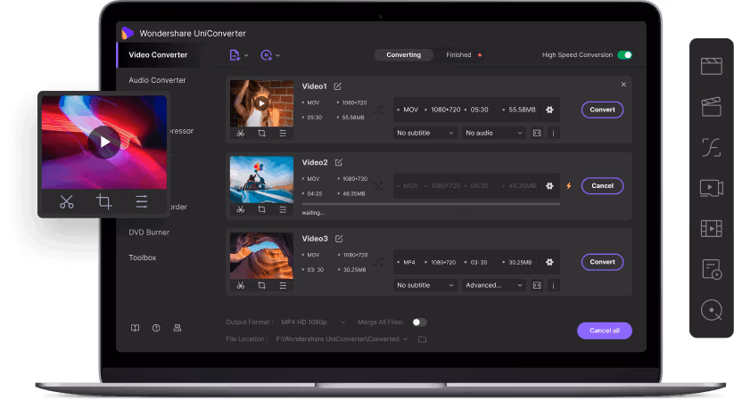 Wondershare UniConverter - CPI to MP4 Converter