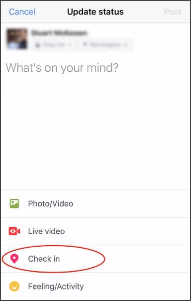 Use Facebook to create location Instagram.