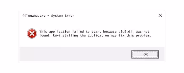 d3d9.dll error