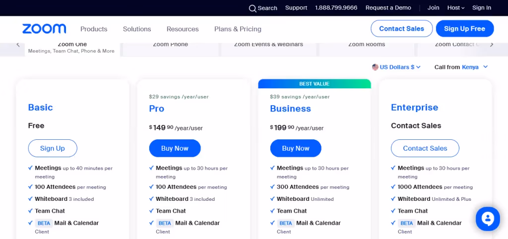 Zoom Pricing