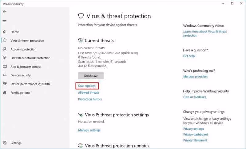 Perform a malware scan to fix 0xc0000022 error