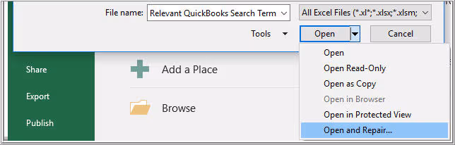 Excel Open And Repair