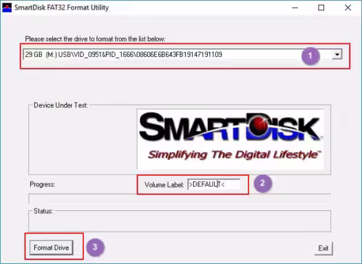 Smartdisk Fat32 Formatter