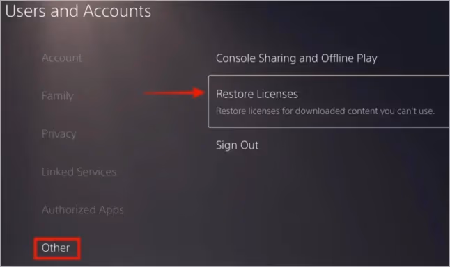 Ps4 Restore Licenses