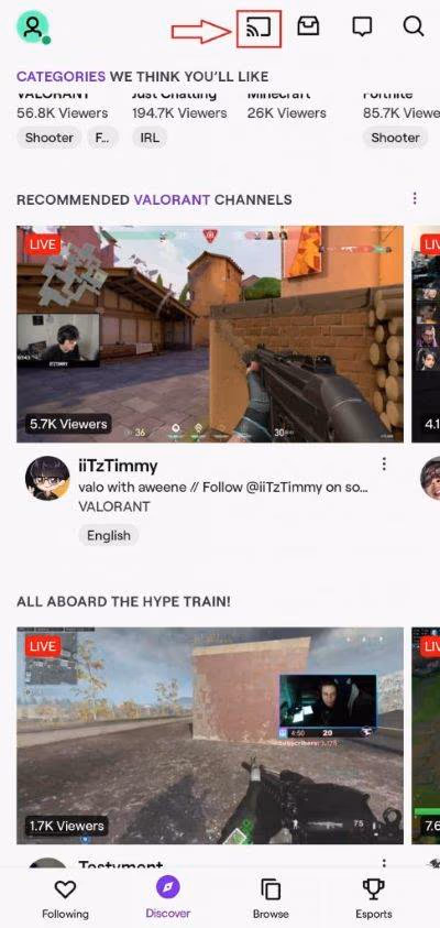 Google Chromecast Twitch Videos on iPhone or Android