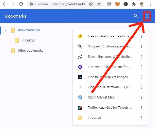 Click on the three dots