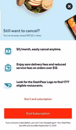 How to Cancel Dash Pass by End Subscription