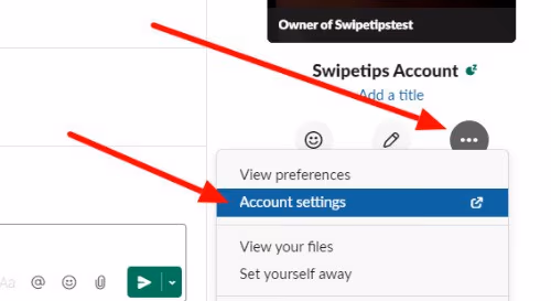 Slack Account Settings