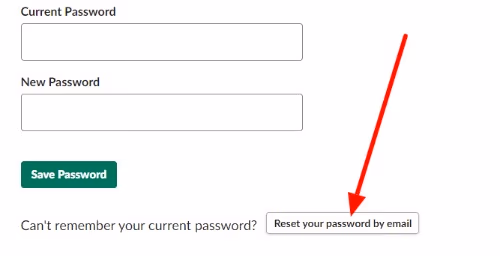 Reset your password through email