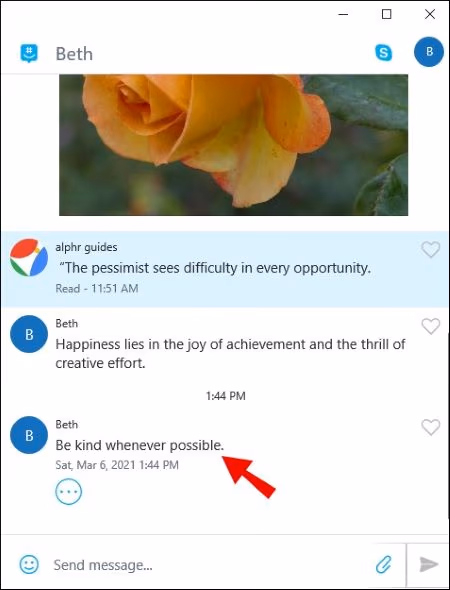 Select the conversation