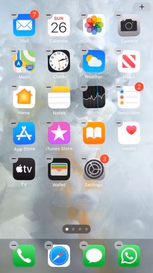 Tap and hold on to the app you wish to delete