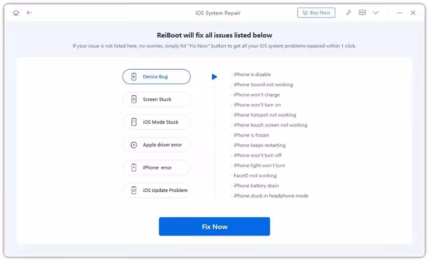 Tenorshare ReiBoot Fix Now