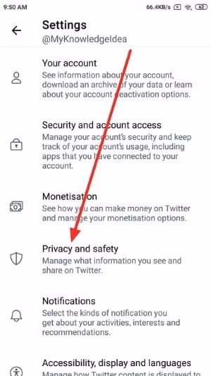 Privacy & Safety Settings on Twitter