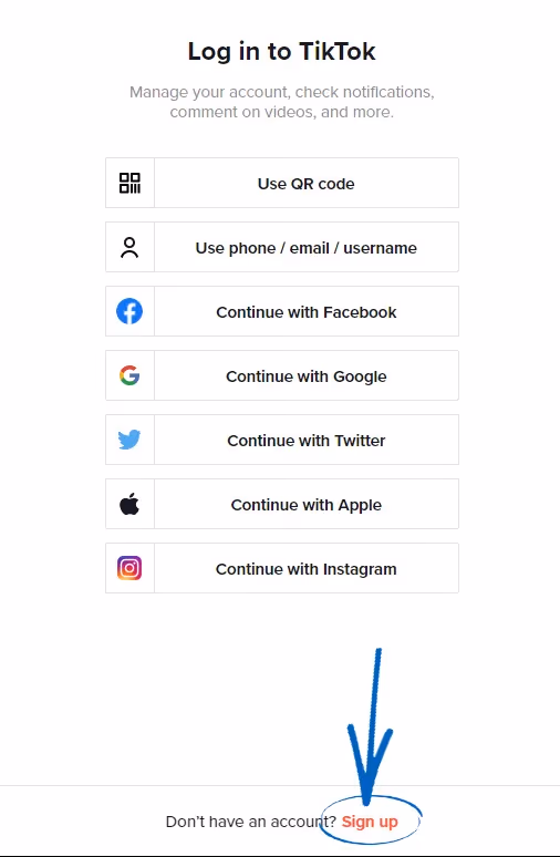 Tiktok Sign Up