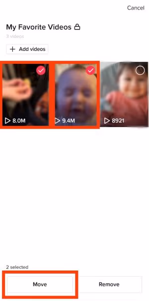 Move Favorites to One Folder from Another