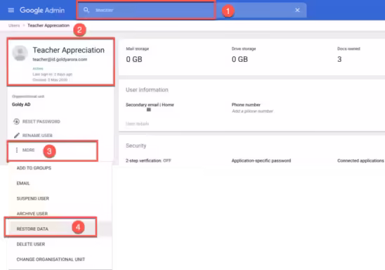Admin Recovery Options For Google Workspace