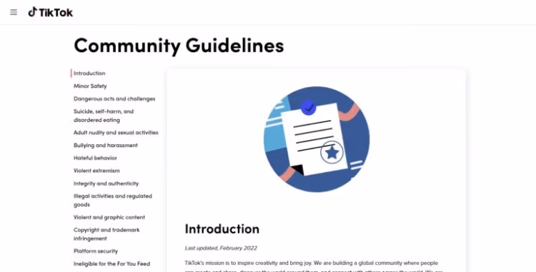 TikTok Community Guidelines