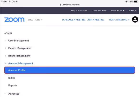 Account Profile Page 