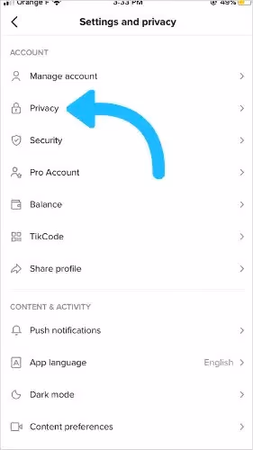 TikTok Settings and Privacy