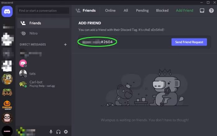 Discord - Send Friend Request