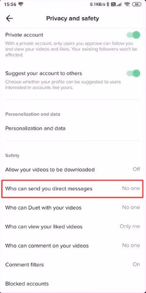 Who can send you direct messages