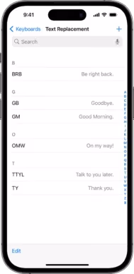 Using Text Replacement