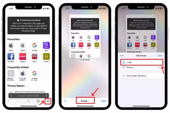Enable Private Browsing In Safari