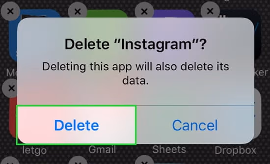 Reinstall Instagram app to fix Instagram Filters Not Working