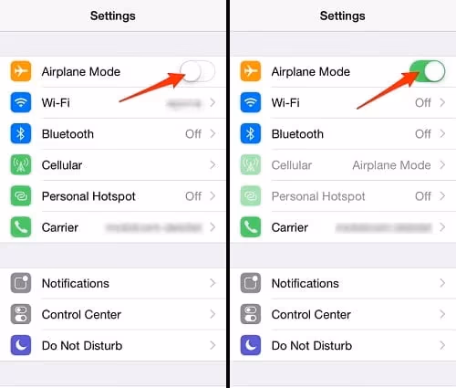 Turn On/Off Airplane Mode