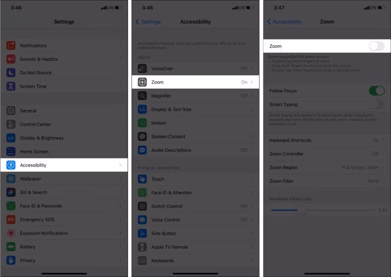 Disable the Zoom Mode