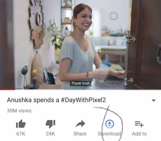 YouTube Download Button