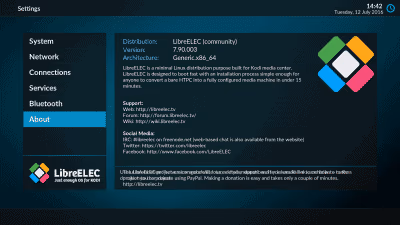 LibreELEC UI