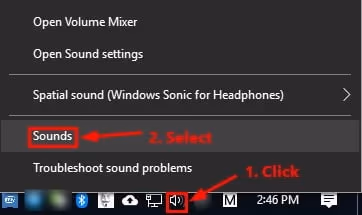 Sound Settings on Windows