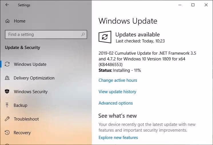 Download and Update Windows