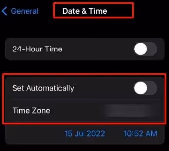Date and Time Settings