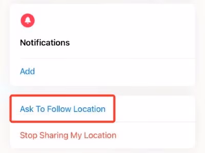 Ask to Follow Location