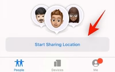 Start Sharing Location