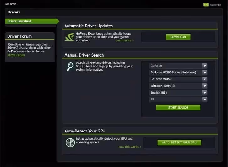 Update/Roll Back Graphics Drivers