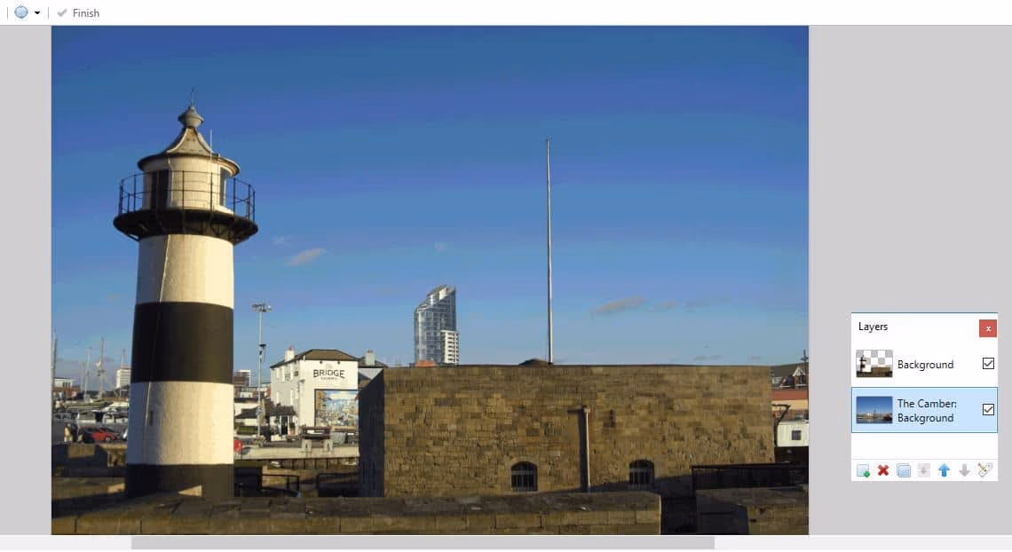 Choose "Move Layer Down"