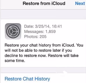 Restore for iCloud